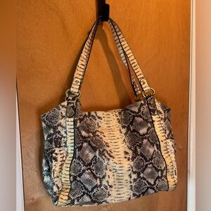 Large snakeskin tote from The Find EUC